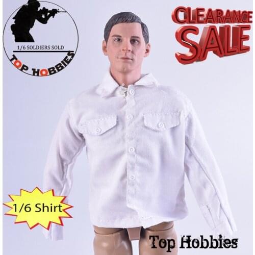 1/6 Scale Female/Male Dragon DML Toys WWII White Shirt Underclothes Blouse Clothes Fit 12"Action Figure Body Doll Toy Gift