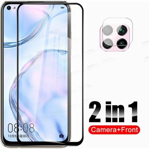2 in 1 Camera Protective Glass For Huawei P40 Lite P20 Pro P30 Light P 20 30 40 P40lite E P20lite P30lite Screen Protector Film