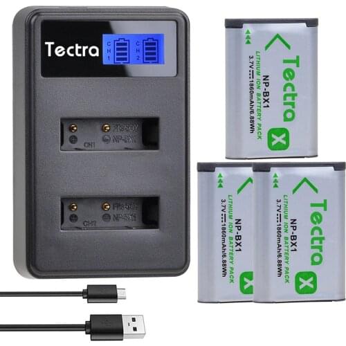 NP-BX1 New Replacement Battery (3-Pack) and Dual USB Charger Set for Sony NP-BX1 NP BX1 and Sony Cyber-Shot DSC-RX100,DSC-RX10
