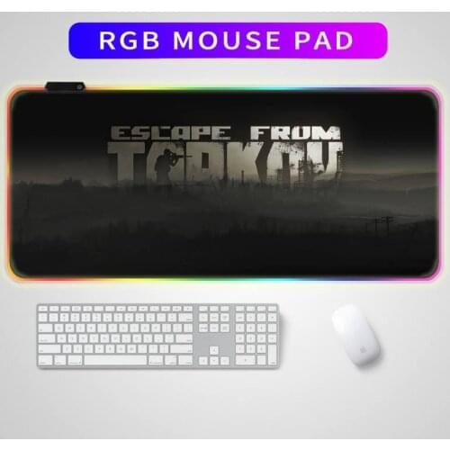 Escape from tarkov Anime Game RGB LED Computer Player Large Mouse Pad 900x400 USB Mause Backlit Mousepad Desktop PC Mat