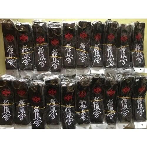Kyokushin Kai Keychain Supplies Black Belt Sport Gifts for Birthday IKO Keepsake Pendant Key Button key Ring