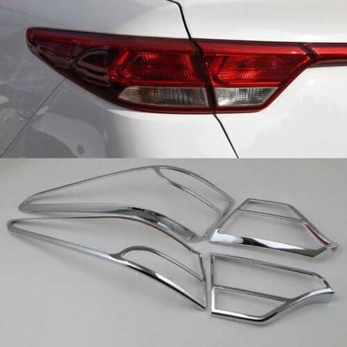 For KIA K2 2017/KX CROSS 2017 Sedan ABS Chrome Car Front &Rear Tail Light Fog Lamp Light Decoration Cover Trim Car Styling