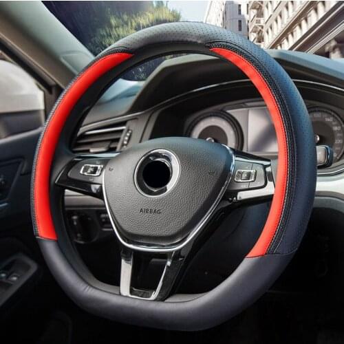 Car steering wheel cover D/O shape 37/38CM For vw Volkswagen beetle golf 6 7 mk5 mk6 gti For Audi TT honda crv subaru forester