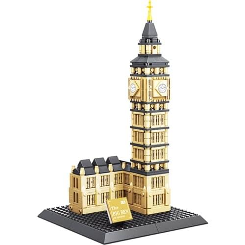 WANGE 4211 Architecture 3D DIY Big Ben Building Blocks Sets City Bricks Classic Skyline Model Kids Gift Toys For Children
