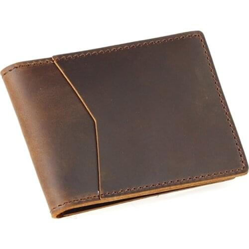 Handmade Genuine Leather Drivers License Wallet Retro Crazy Horse Leather Driving License Holder Minimalist Card Holder