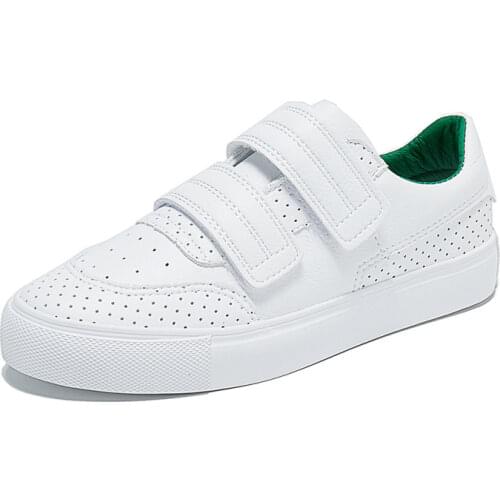 Slimming White Sneakers Fashion Hook & Loop Womens Vulcanized Shoes Breathable Comfortable Women Casual Shoes Zapatos De Mujer