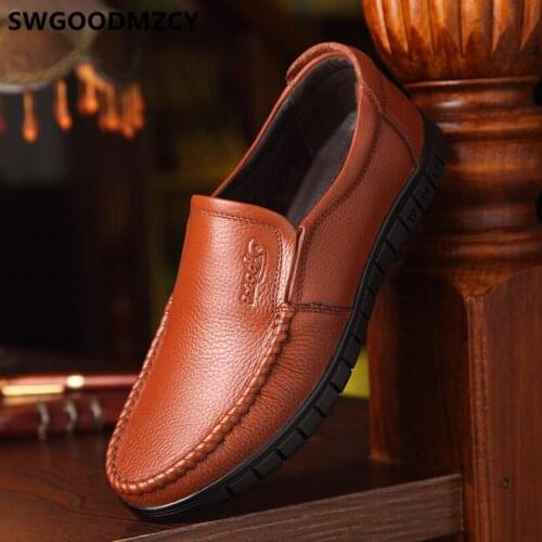 Loafers Man Shoes Leather Genuine Black Driving Shoes Casual Shoes Men Luxury Fashion Sepatu Slip On Pria Mocasines Hombre 2020