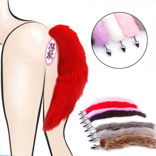 Metal Feather Anal Plug Fox Tail Anal Toys Erotic Anus Toy Butt Plug Sex Toys For Woman And Men Sexy Butt Plug Adult Accessories