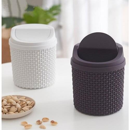 Garbage bin Desktop trash can home bedroom bedside Mini Waste trash Bin kitchen garbage box Table Dustbin Sundries Storage Box