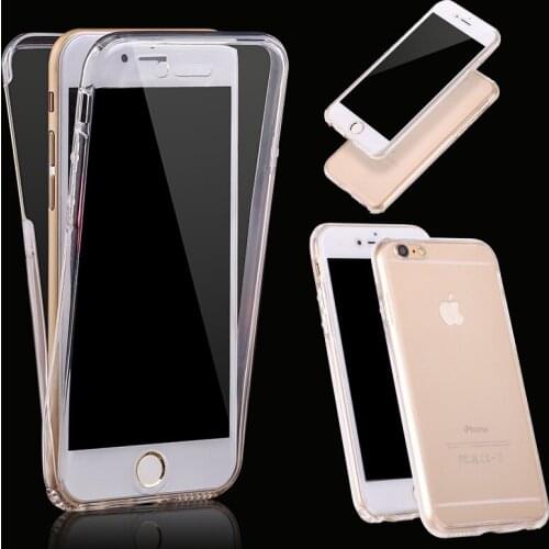 360 Degree Full Cover Soft Clear Case for iPhone X Xs Max XR 8 7 6 6s Plus Transparent Silicone Case Funda for iPhone 5 5s SE