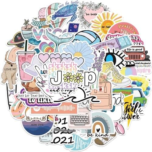 25/50PCS Cartoon Girls Vsco Stickers For Guitar DIY TOY Bicycle Motorcycle Car Skateboard Snowboard Laptop Luggage