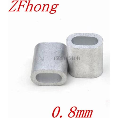 1000PCS M0.8 0.8mm Oval Aluminum Sleeves Stainless Steel Wire Rope Crimping