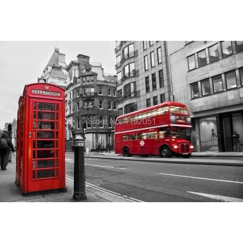 Posters London red bus black and white pictures retro printing vintage style decorative art free shipping