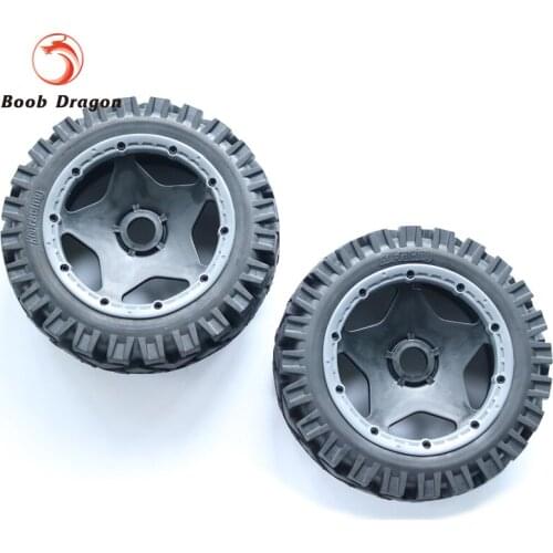 FVITEU Rubber All-terrian front completed set with black rim for 1/5 HPI BAJA 5B Parts Rovan King Motor