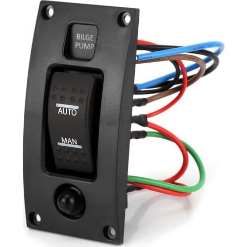 ON-OFF-ON Deluxe LED Rocker Bilge Pump Switch Panel & Circuit Breaker car accessories