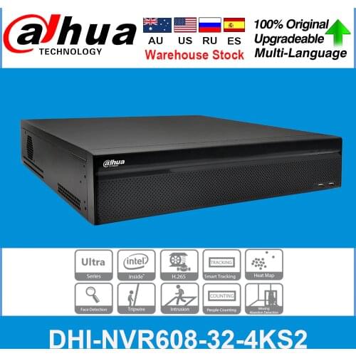Original dahua International version NVR NVR608-32-4KS2 32 Channel Ultra 4K H.265 Network Video Recorder Support to Update