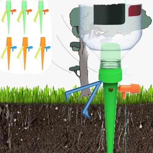 6 10 12 PC Greenhouse Plants Flower Self-Watering Probes Dripper Potted Plant Auto Drip Irrigation Watering System PVC Drop Ship