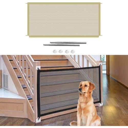 Folding Pet Dog Gate Door Barrier Safety Guard Fence Mesh Enclosure Pet Dog Puppy Playpen Pens Enclosure