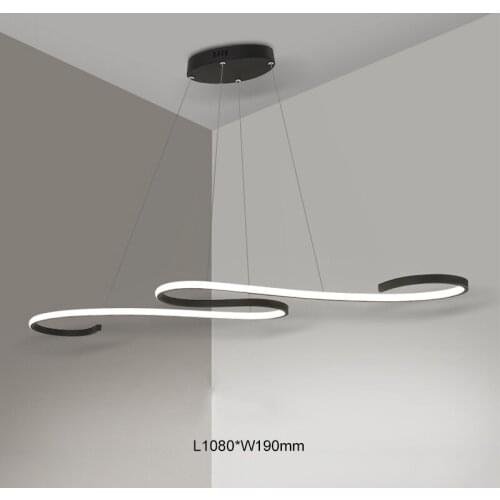 Black/White Finished Modern Led pendant lights for dining room Kitchen Room Bar acrylic Pendant Lamp Fixtures MING