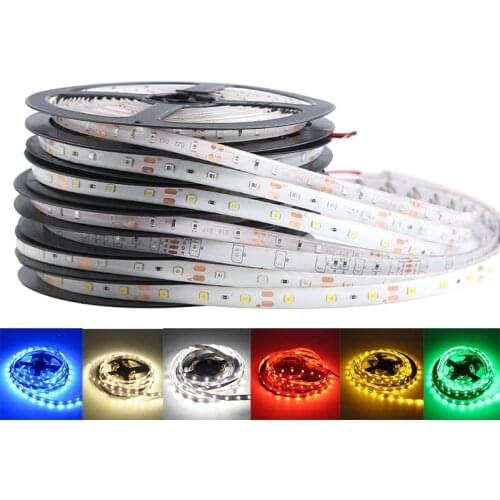5M Led Strip 2835 5050 SMD 60Leds/M Waterproof Flexible Led Tape 12v Decoration Ribbon Led Light Led Stripe RGB+24key controller