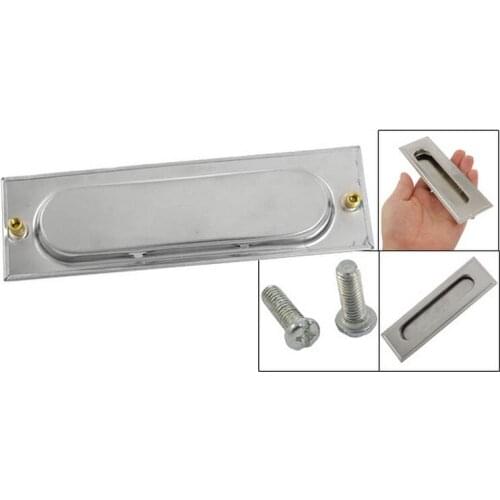 Screw Mounted Recessed Flush Pull Sliding Door Cabinet Drawer Handle 2 Pcs