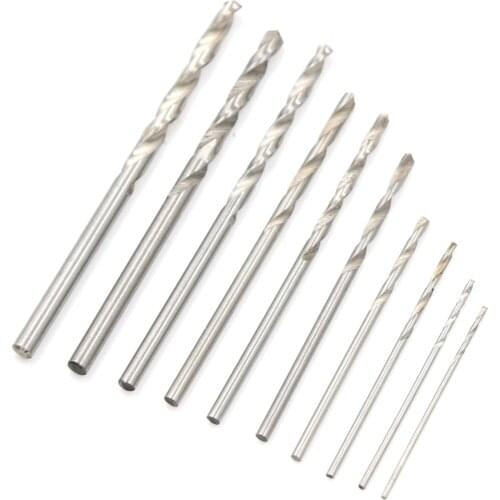 0.8/1.2/2/2.5/3mm Titanium Coated Drill Bits HSS High Speed Steel Drill Bits Set Tool High Quality Power Tools 10Pcs