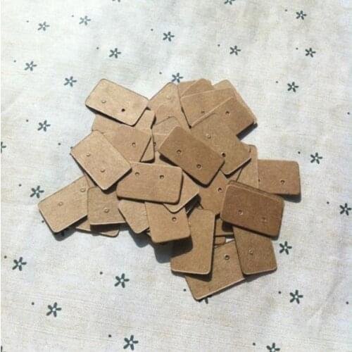1.5 * 2.5 cm Mini square blank kraft paper handmade earring price tags jewelry price tags 1000 pcs/lot