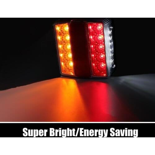 1 Set 10m 7 Pin Plug 12V 16 Led Trailer Towing Light Kit Rear Stop Tail Turn Signal Lights License Number Plate Lamp Truck RV