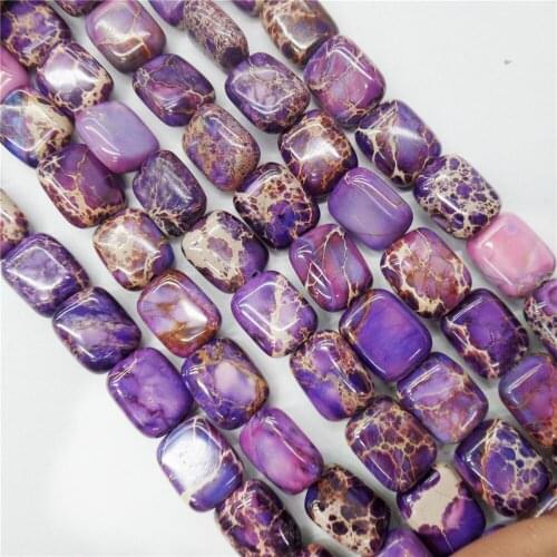 1 Strand 10x8x4mm Purple And Brown Gold Sea Sediment Jasper & Pyrite Oblong Loose Beads DIY Jewelry Making 15.5Inch M396