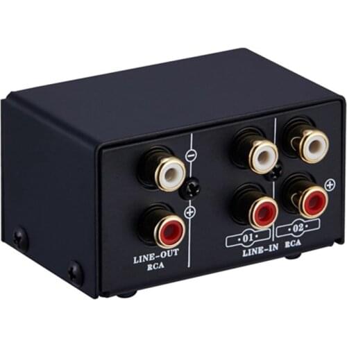 2 in 1 Out or 1 in 2 Out O Source Signal Selector, Switcher, Speaker, O Source, Switcher, Lossess, RCA Interface