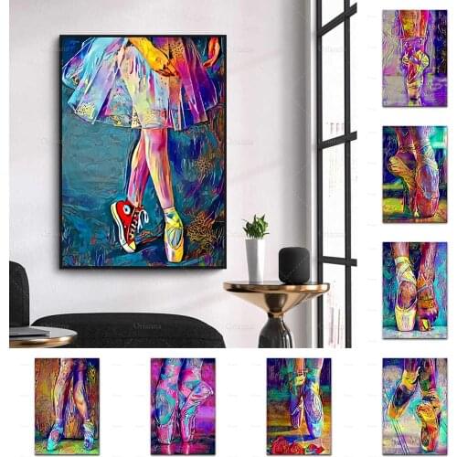 Nordic Abstract Graffiti Stars Ballet Canvas Painting Posters Wall Art Prints Poster Modular for Living Room Home Decoration