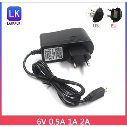 AC 100-240V DC 6V 0.5A 1A power adapter 6 V Volt charger power supply micro USB FOR Upper Arm Blood Pressure Monitor Tonometer