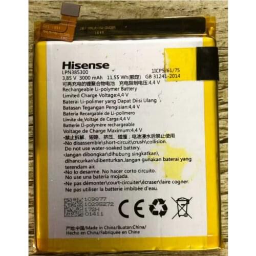 Battery 3000mAh 11.55Wh 3.85V LPN385300 for Hisense F23 F23M Cell phone batterie