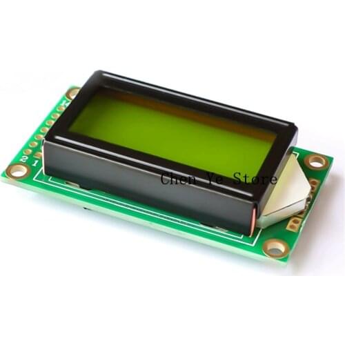 Free Shipping2PCS 5v LCM0802A 0802A New Mini 0802 8x2 8*2 STN Character green LCD Module Controller LED Backlight 14P
