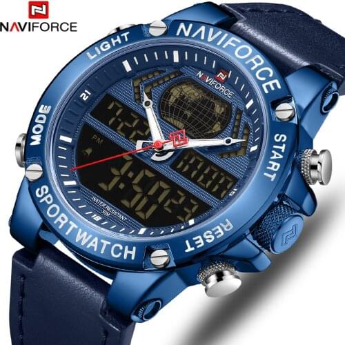NAVIFORCE Top Brand Men Watches Blue Fashion Luxury Quartz Watch Mens Military Sports Wristwatch Clock Relogio Masculino