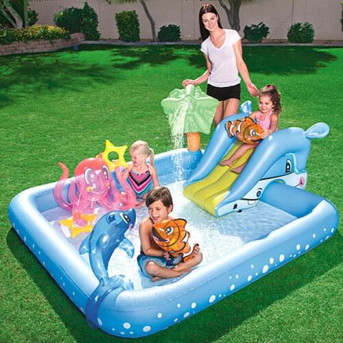 New Childrens Water Slides Inflatables For Kids Water Park with Slide Outdoor Backyard Slide Fun Lawn Waters Slides Pools Toy