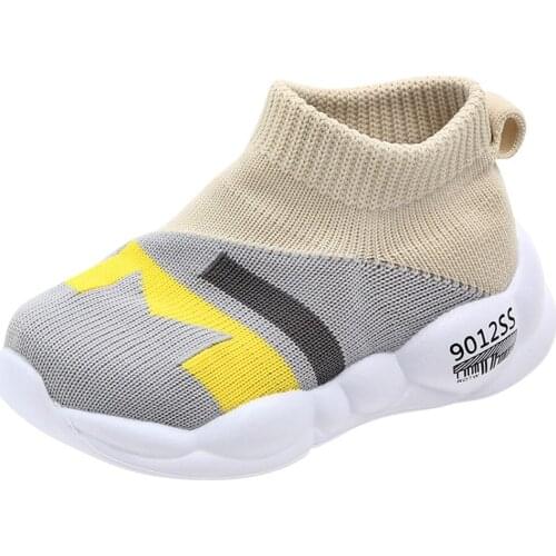 Childrens socks shoes caterpillar shoes autumn models flying woven breathable mesh Mesh Soft Sole Sport Shoes Sneakers L1220
