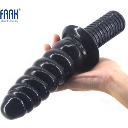 FAAK spiral type huge anal plug anus stimulate butt plug dilatador anal dildo butt plug prostate massager buttplug for couples