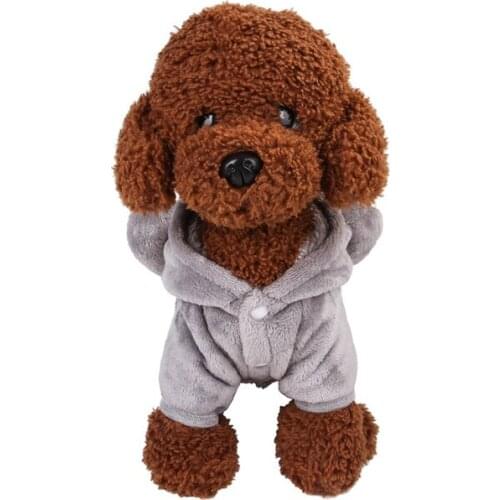 Lanke Winter Pet Dog Clothes Grey Koala, Cute Dogs Hoodie Coat, Jacket Cotton for Small Dog and Cat, French Bulldog Clothing