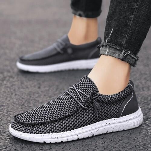 Fashion Outdoors Casual Sweat Absorbant Breathable Canvas Frenulum Comfortable Men Driving Shoes