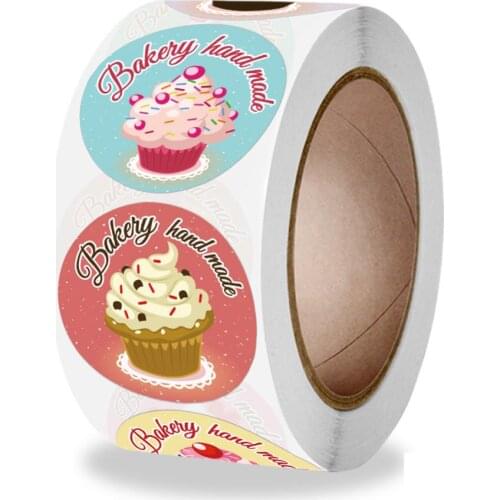 Hand Made Stickers for Cake Cookie Candy Chocolate Snack Bakery Wrapping 500pcs Party Supplies Happy Birthday Stickers for Kids