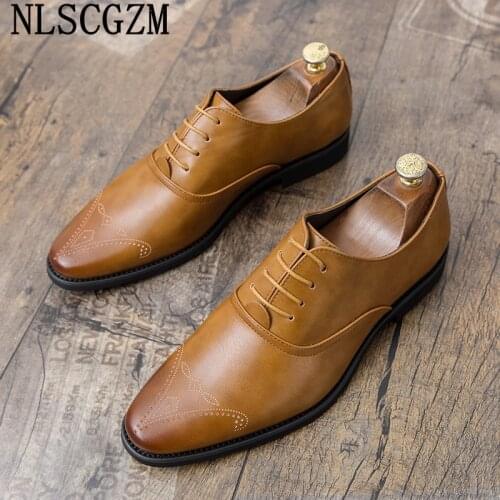 Oxford Shoes for Men Italian Coiffeur Men Dress Shoes Leather Wedding Dress Formal Shoes Men Office 2021 Business Suit Chaussure