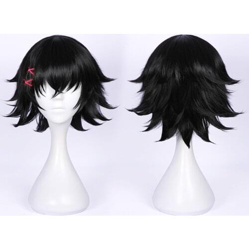 Tokyo Ghoul:re Juzo Suzuya Juuzou Short Black Heat Resistant Hair Cosplay Costume Wig + Wig Cap + 5 Hairpins