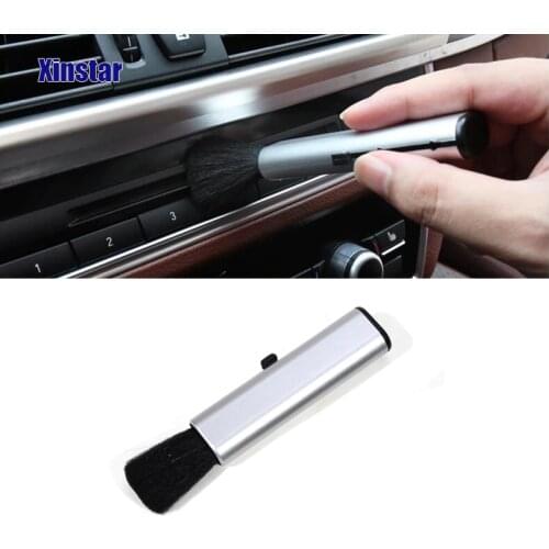 Plastic Car Air Outlet Vents Dusting Brush sticker for SEAT FR LEON IBIZA Tribu Ronda Exeo Cordoba Altea Arosa car styling