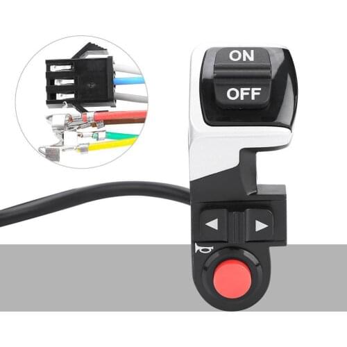 Turn Signal Rear Lamp Switch LED Tail Light 3 in 1 Control Switch Electric Bicycle Scooter Switch Accessories Control Switch
