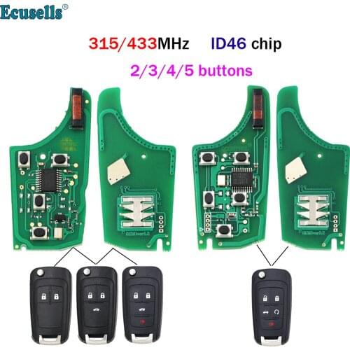 2/3/4/5 Buttons Remote Key Board 315mhz 433mhz ID46 Chip for Chevrolet Cruze Aveo Opel Adam Astra J Buick LaCrosse Encore Allure