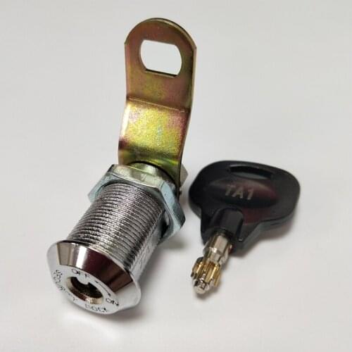 RayLock zinc alloy chrome plated castle lock key alike 27mm brand new pin cam lock with off on arrow