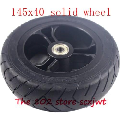 Size 6 inch electric scooter solid wheel 145X40 airless wheel 145*40 wheel for electric skateboard longboard with wheel pulley