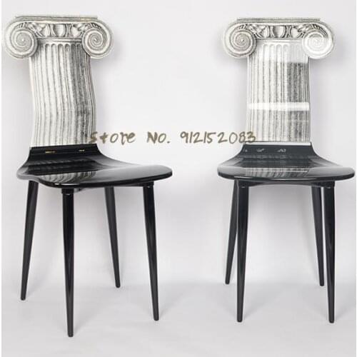 Roman Column Chair Classic Design Net Red Ins Live Watching Dining Chair Nordic Style Make-up Chair Designer Furniture