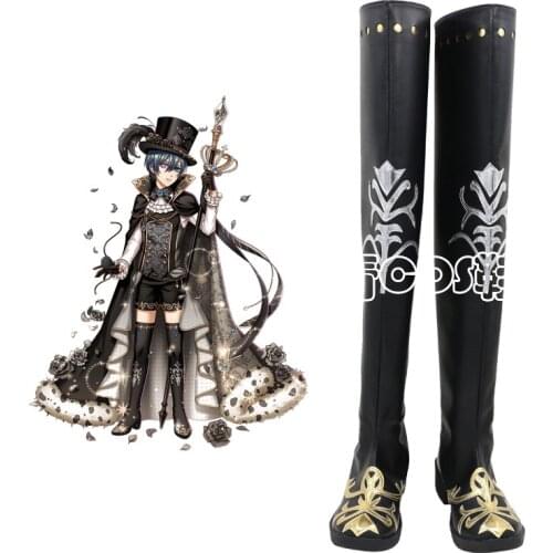 Yume 100 Sleeping Princes and the Kingdom of Dreams Black Butler Dream Butler Ciel Phantomhive Game Cosplay Shoes Boots C006